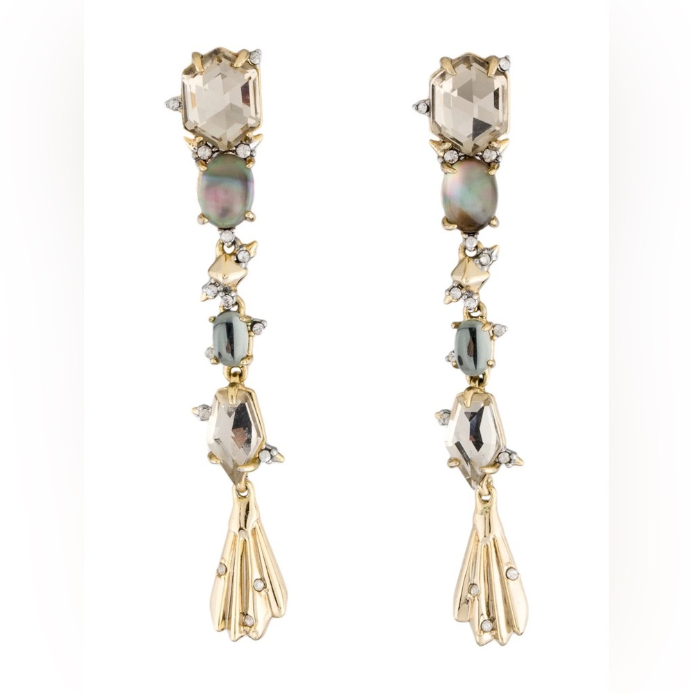 Alexis Bittar Geometric Crystal Drop Earrings - Picture 2 of 7